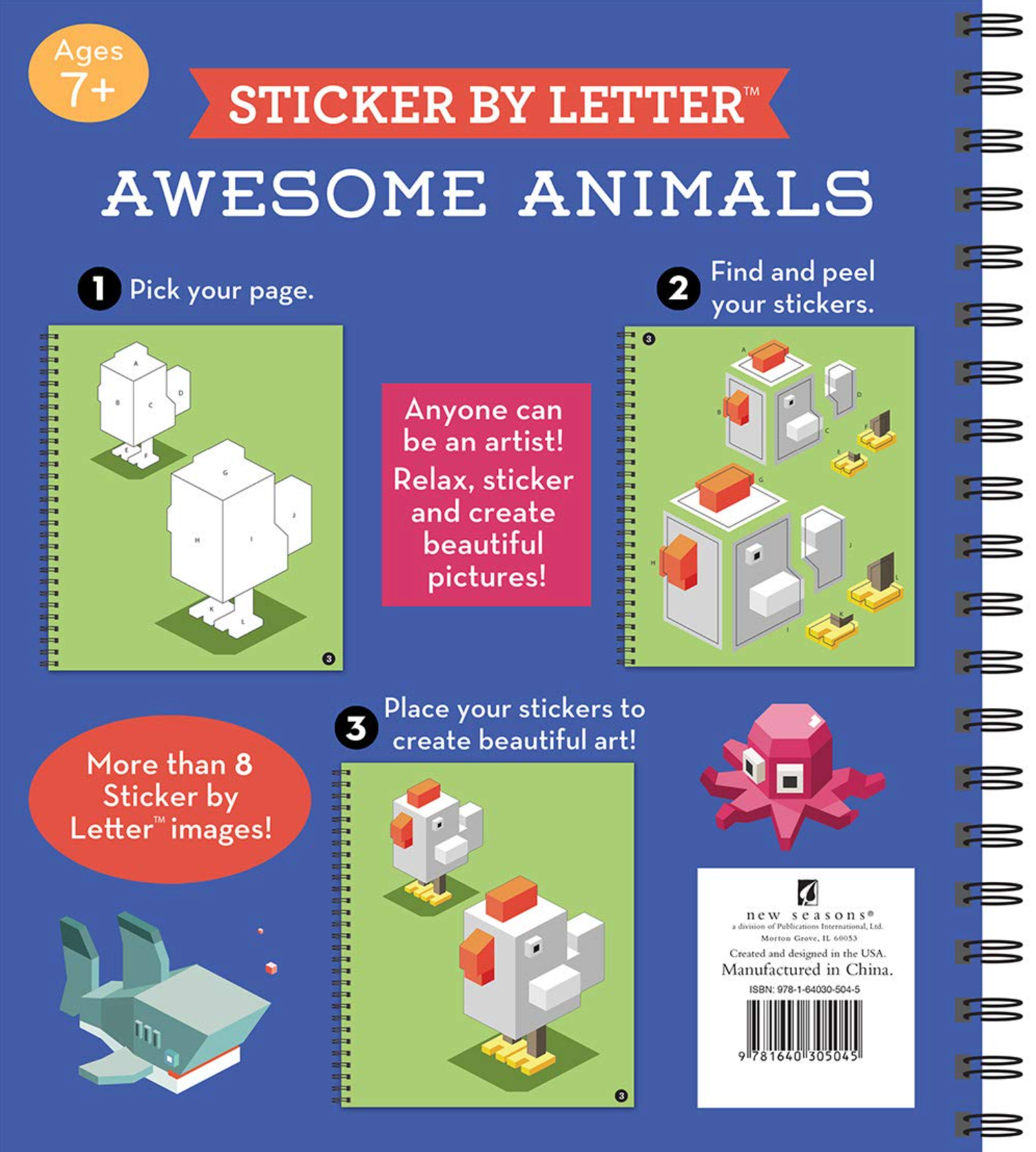 Brain Games Sticker by Letter Awesome Animals, , large image number 1