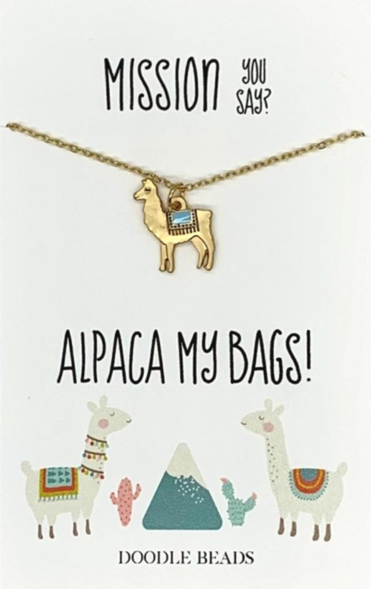 Alpaca My Bags Necklace, , large image number 1