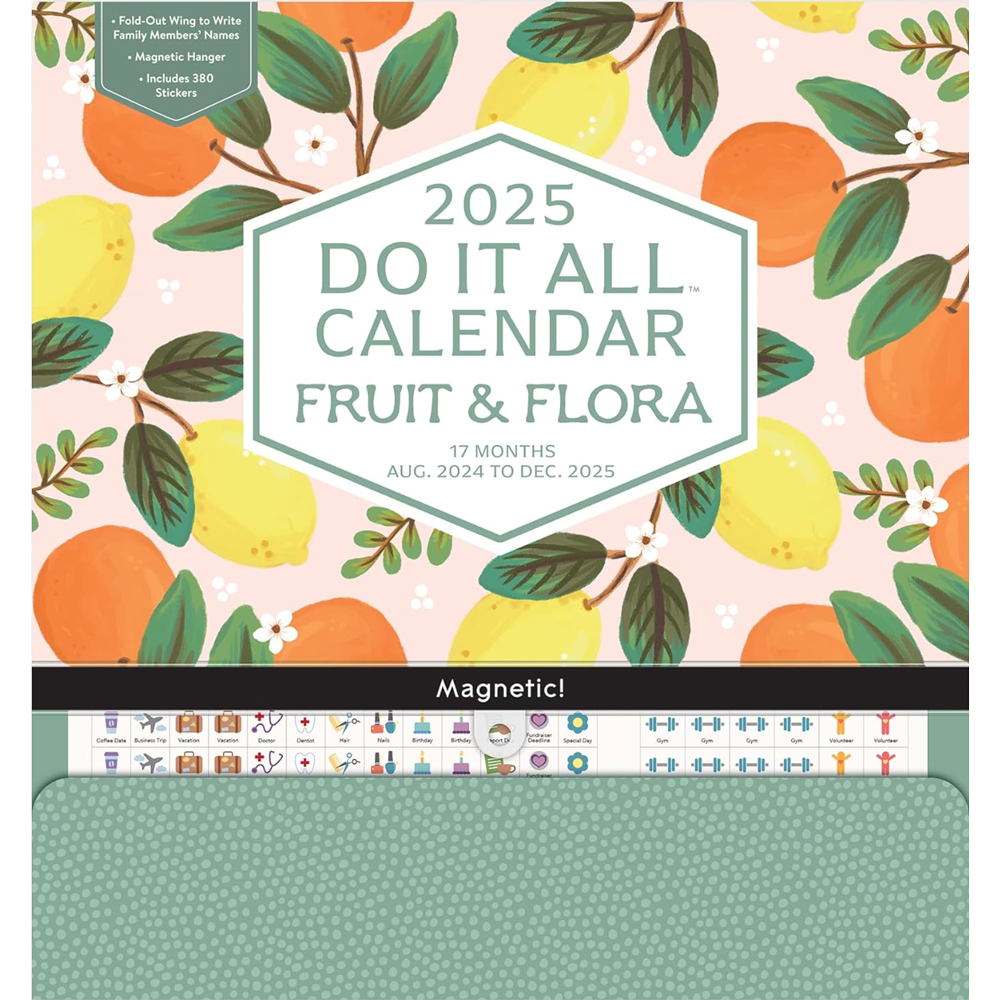 2025 Fruit and Flora Do It All Wall Calendar