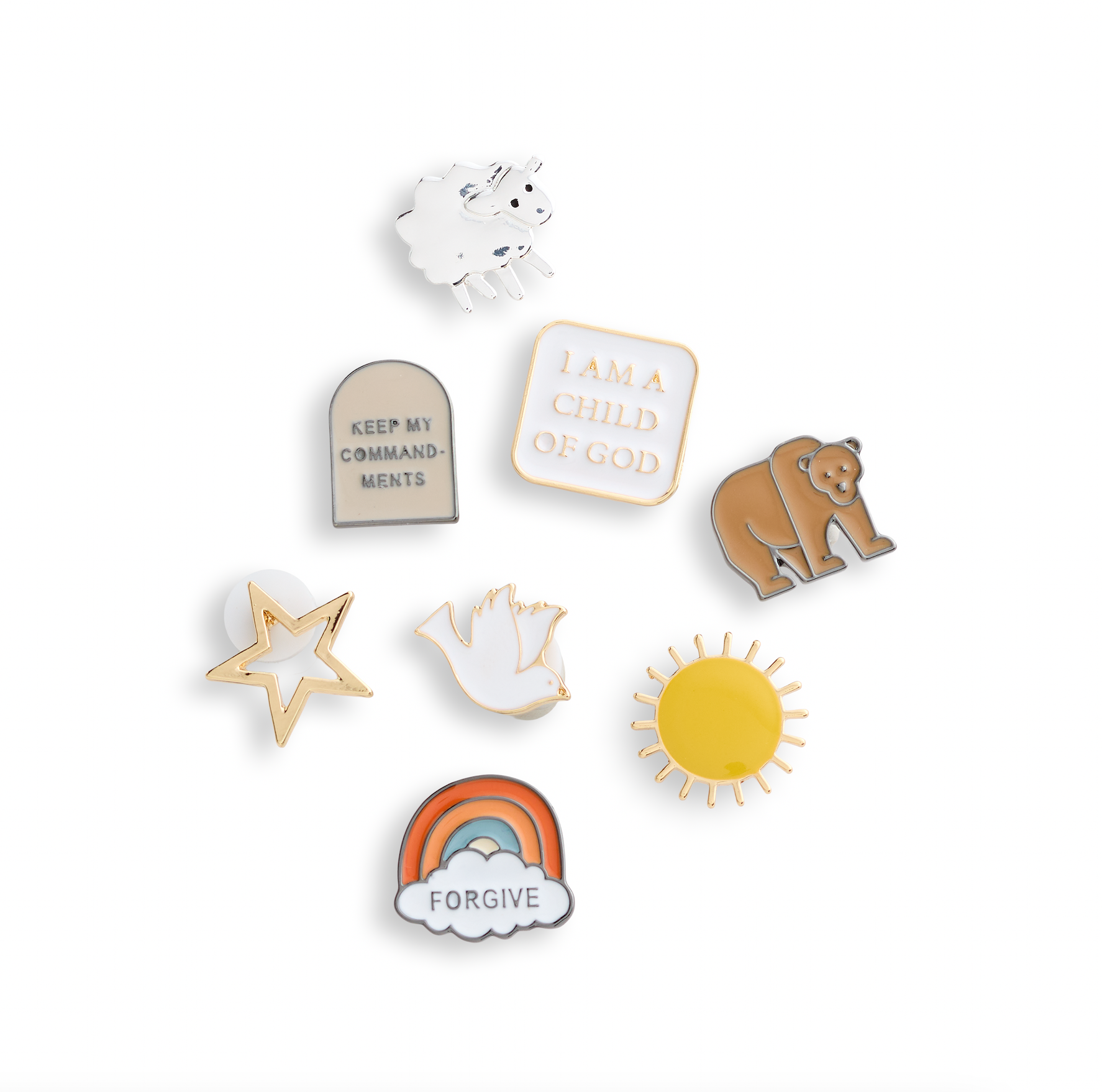 Happy Baptism Day Countdown Banner with Pins & Canvas Pendant, , large