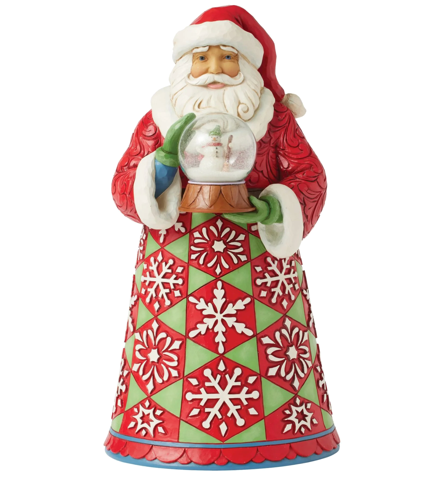 Santa Holding Globe Figurine