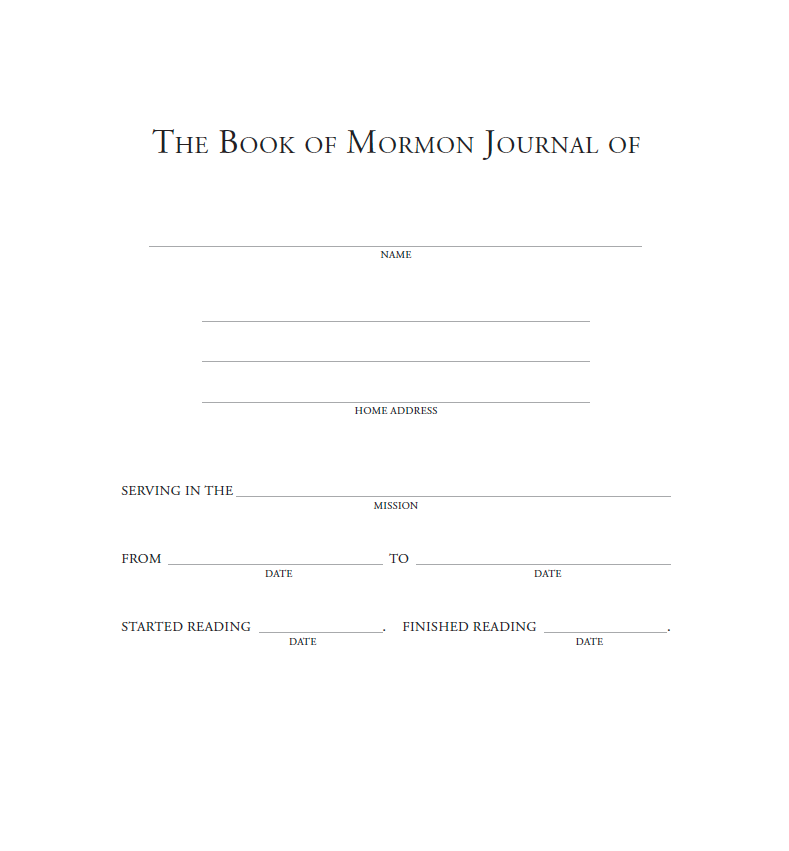 The Book of Mormon, A Journal for Missionaries, Blue (No Index), , large