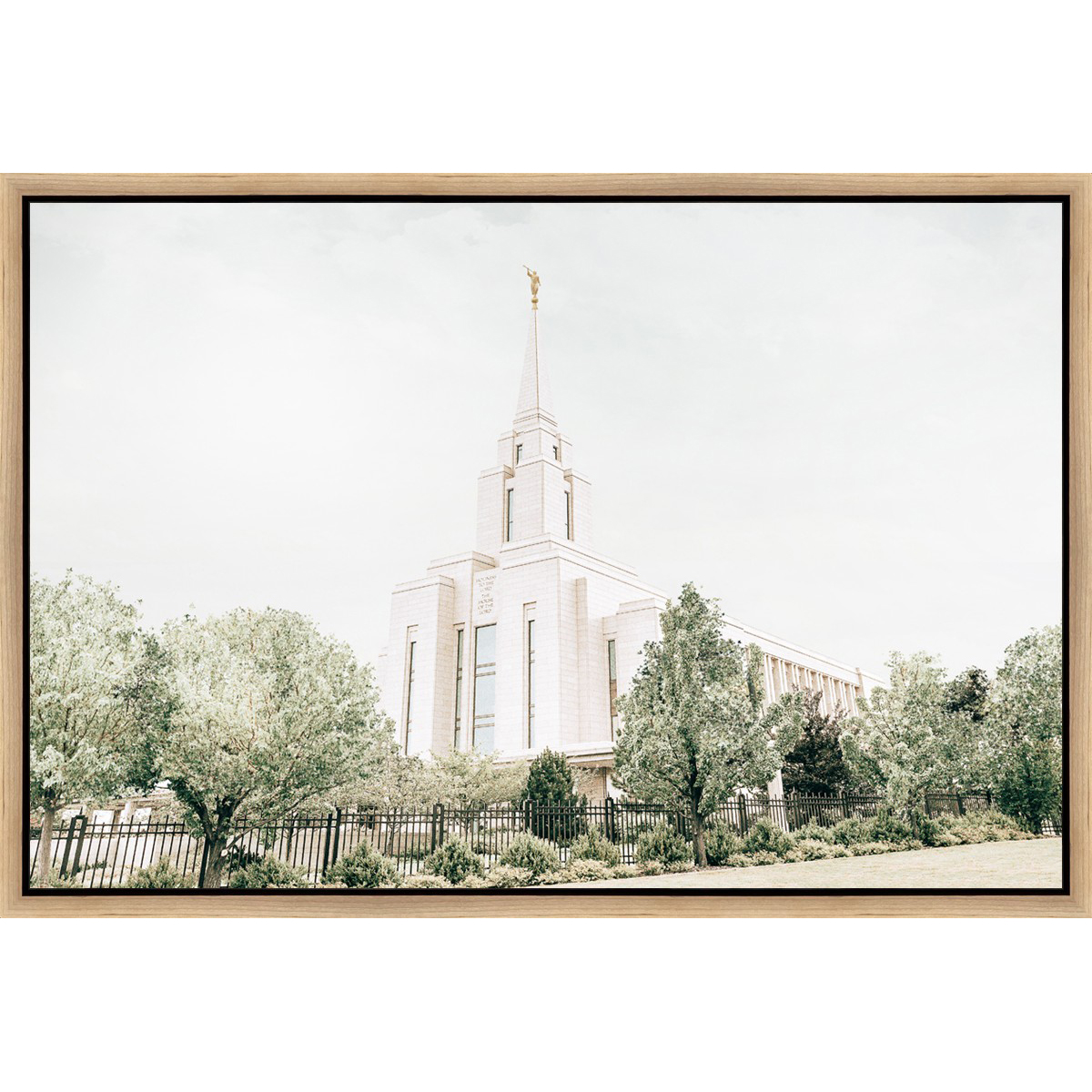 Sweet is the Work, Oquirrh Mountain Temple (31.5x21.5 Framed Canvas)
