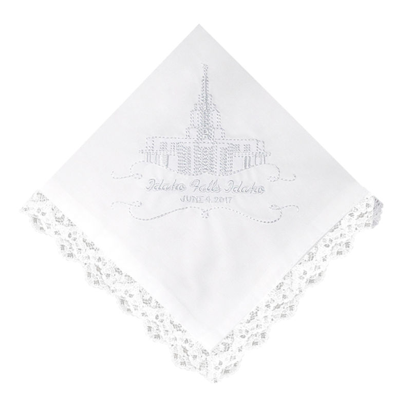 Idaho Falls Temple Lace Handkerchief, , large image number 1