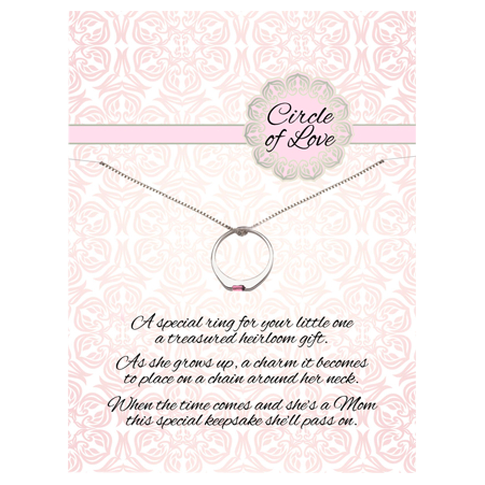 Circle of Love Baby Girl Gift Necklace, , large image number 0