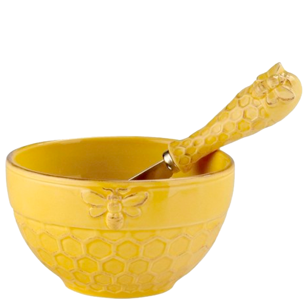Honeycomb Bee Bowl and Spreader Set, , large image number 4