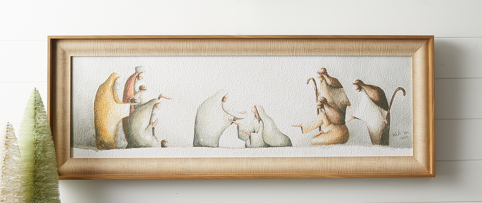 Love's Pure Light: A Nativity Piece by Kate Lee (15x40 Framed Art), , large image number 4