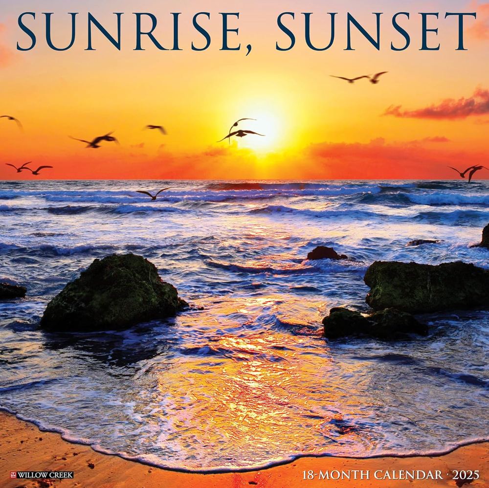 2025 Sunrise, Sunset Wall Calendar