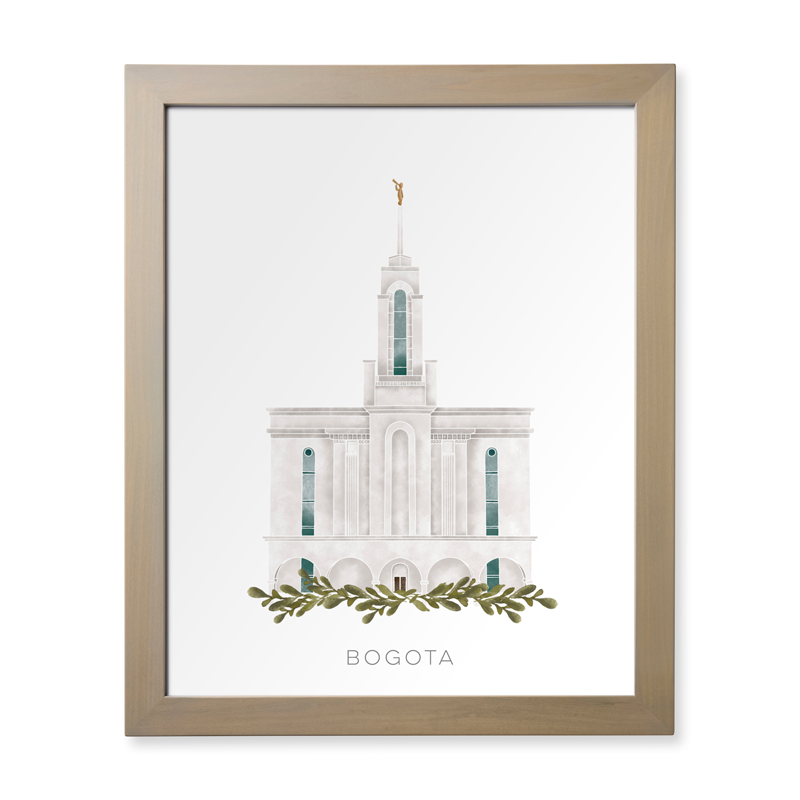 Bogota Colombia Temple (28x34 Framed Paper Print)