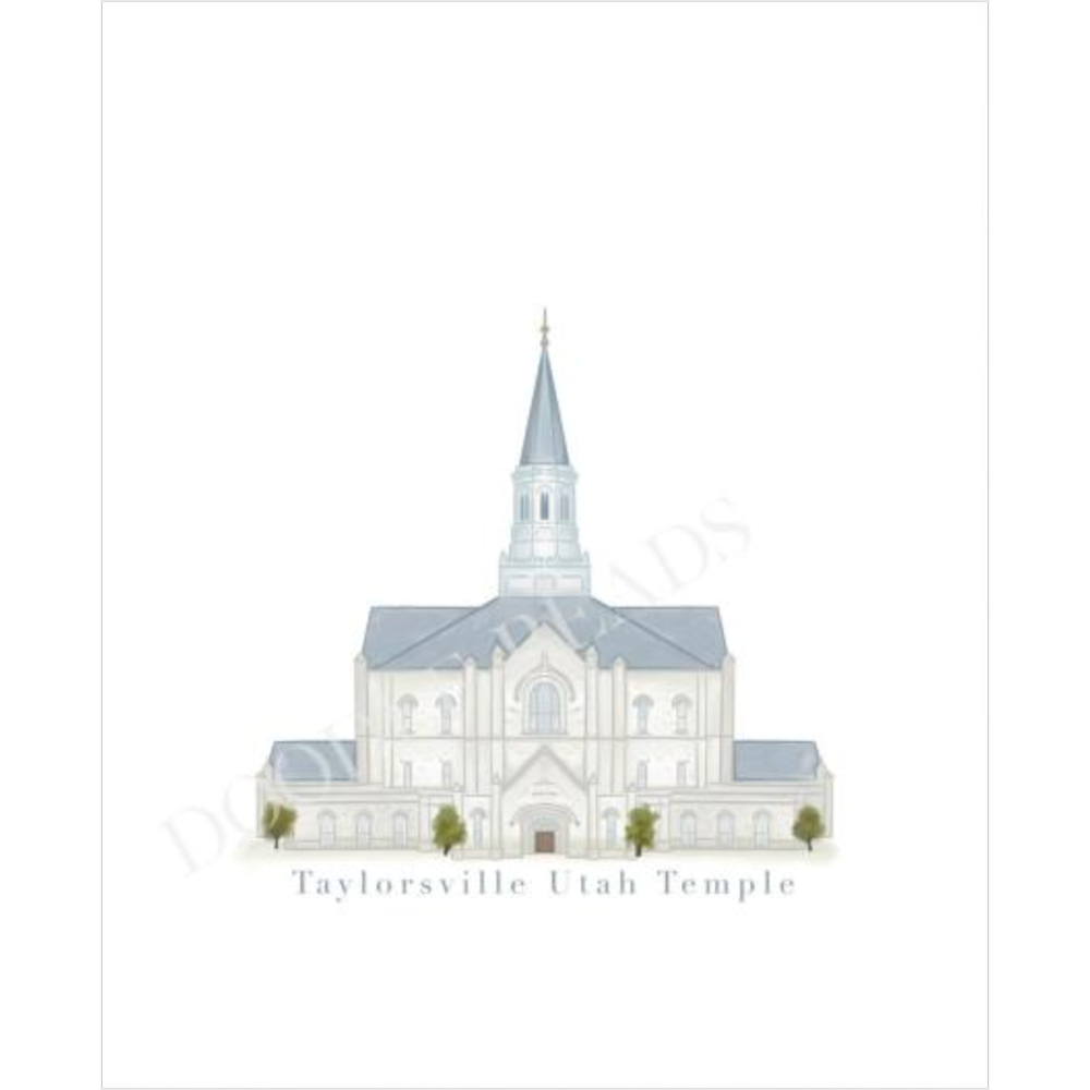 8X10 Taylorsville UT Temple - Print, , large image number 0