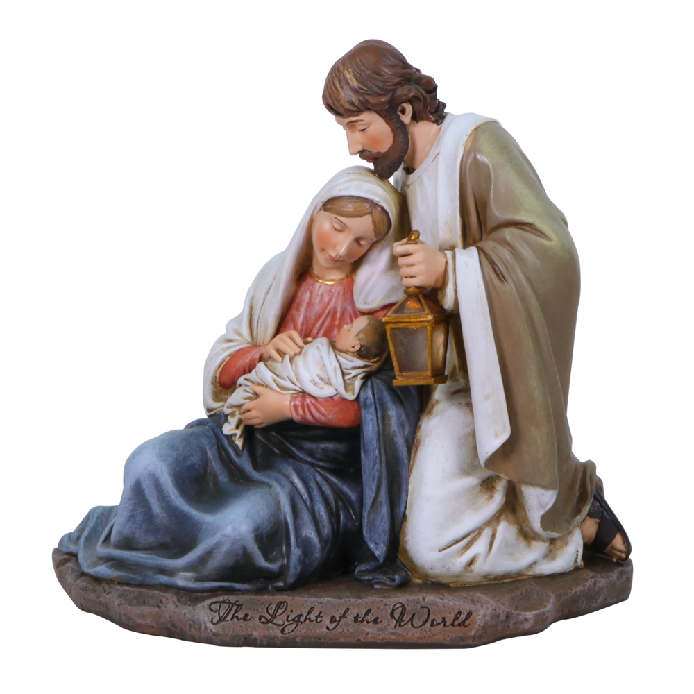 Light of the World Holy Family Resin Nativity Figurine
