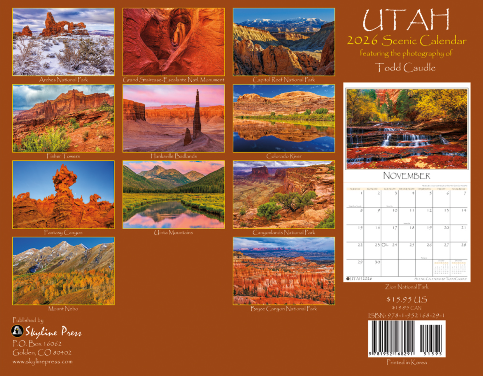 2026 Utah Scenic Calendar, , large image number 2