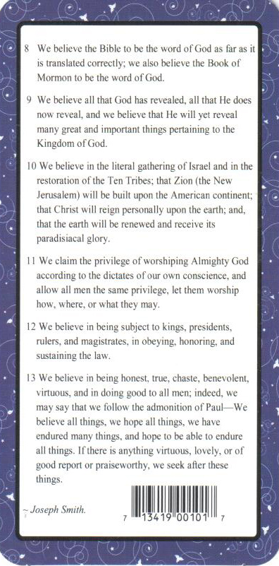 Articles of Faith Vinyl-Coated Bookmark, , large image number 1