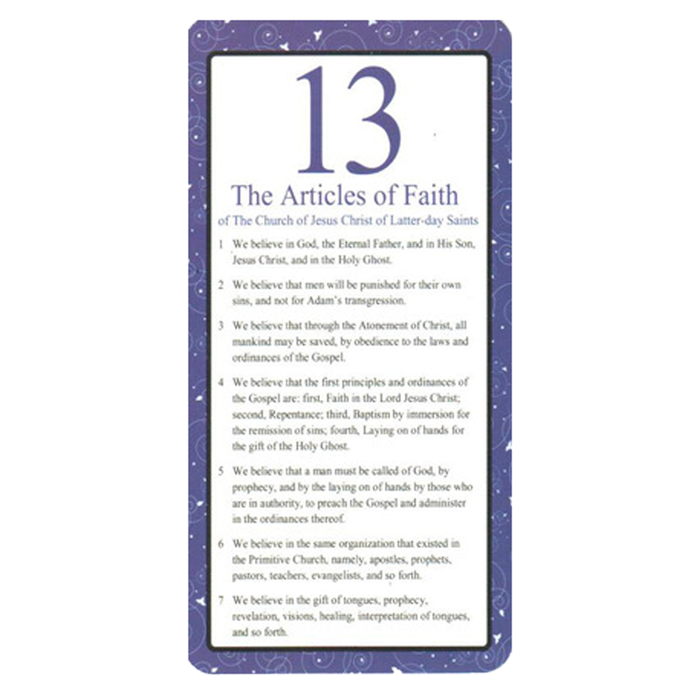Articles of Faith Vinyl-Coated Bookmark, , large image number 0