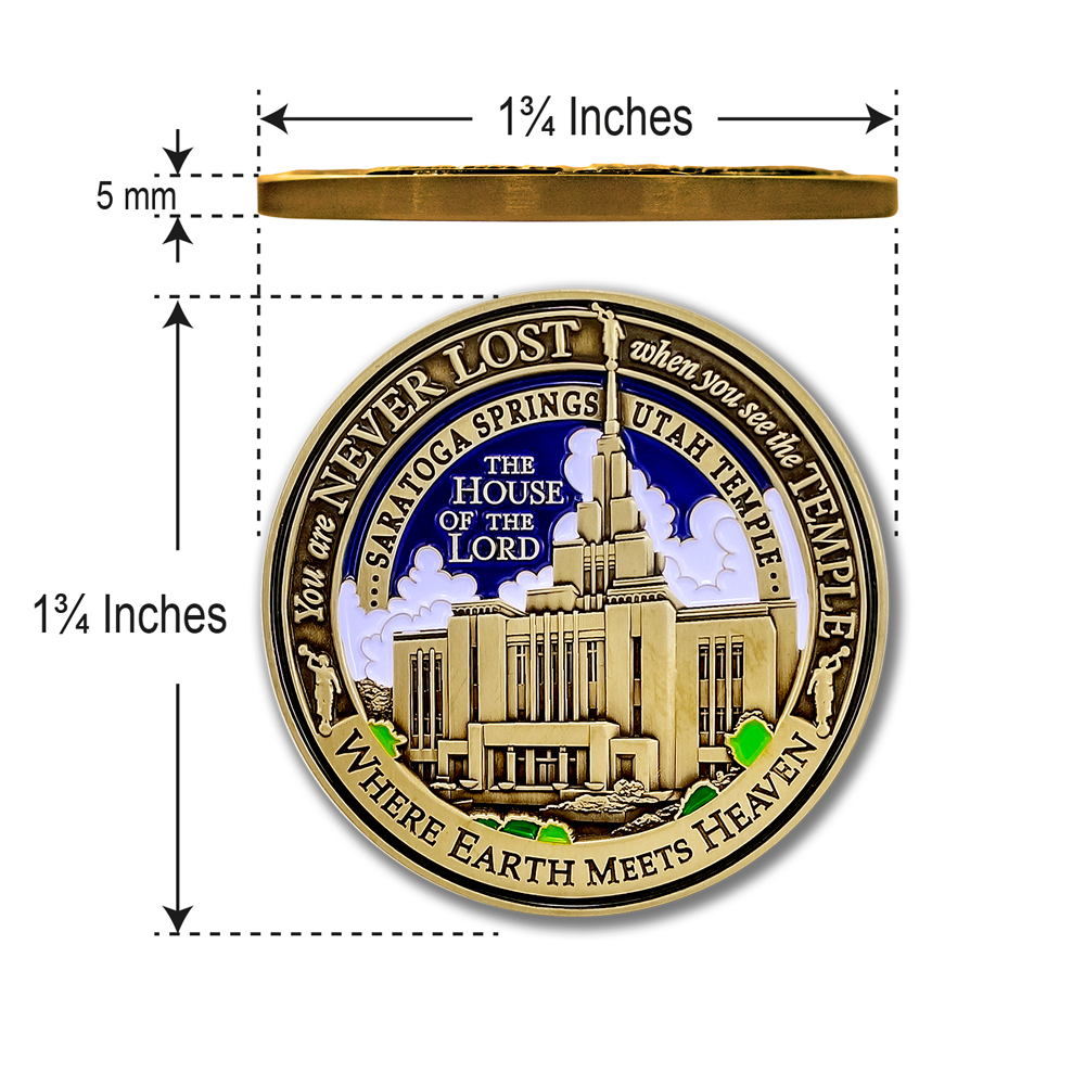 Saratoga Springs Utah Temple Medallion, , large image number 1