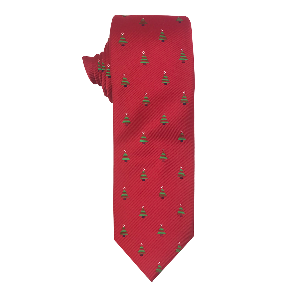 Red with Trees Necktie