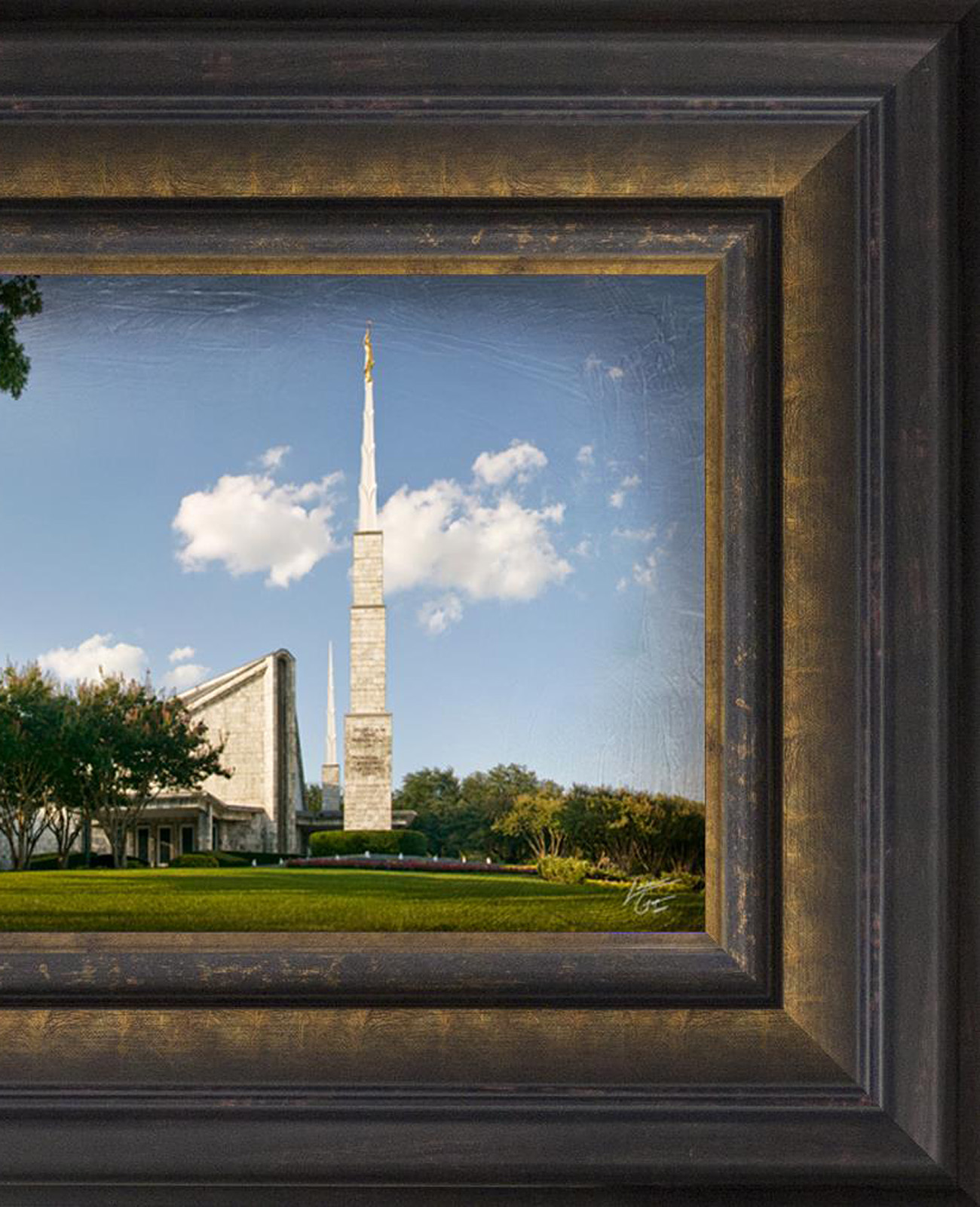 Dallas Temple, the Day Dawn is Breaking (19x48 Canvas Framed Art), , large image number 2
