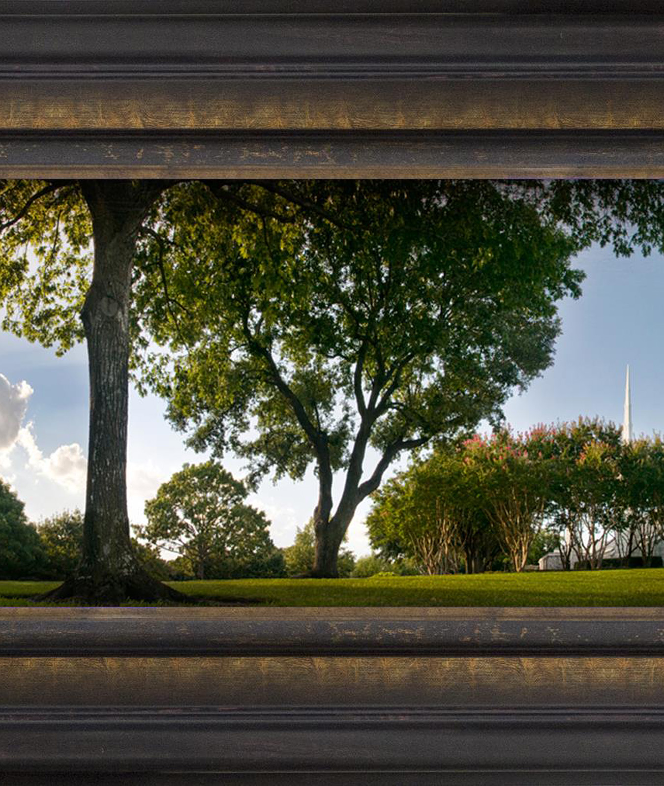 Dallas Temple, the Day Dawn is Breaking (19x48 Canvas Framed Art), , large image number 0