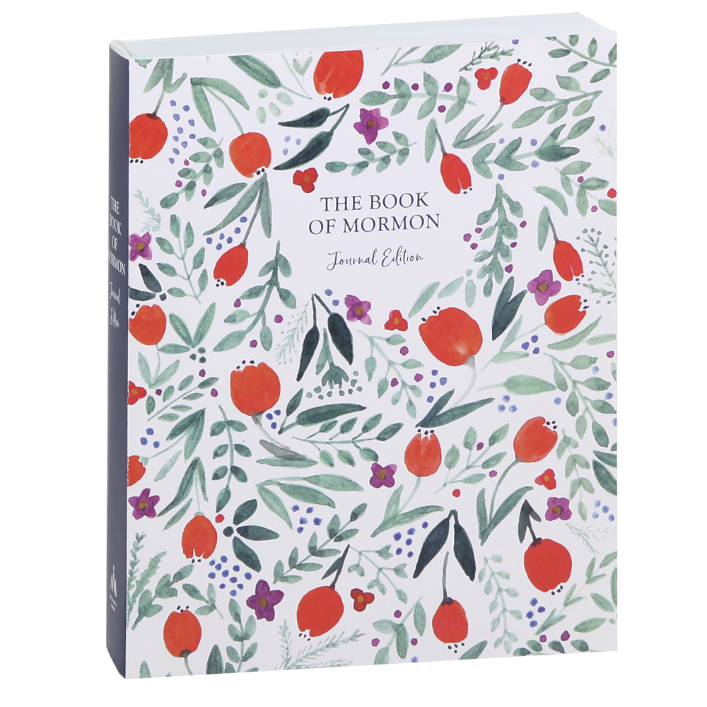 The Book of Mormon, Journal Edition, Red Floral (No Index), , large image number 0
