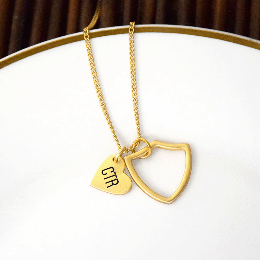 CTR Shield with Heart Necklace, , large image number 2