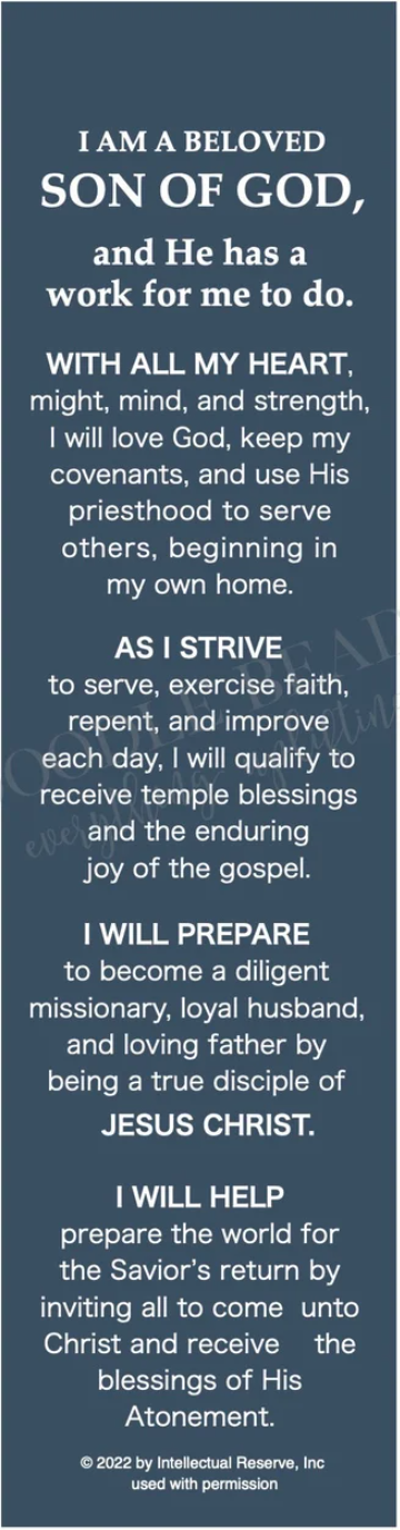 Aaronic Priesthood Theme Bookmark, , large image number 0