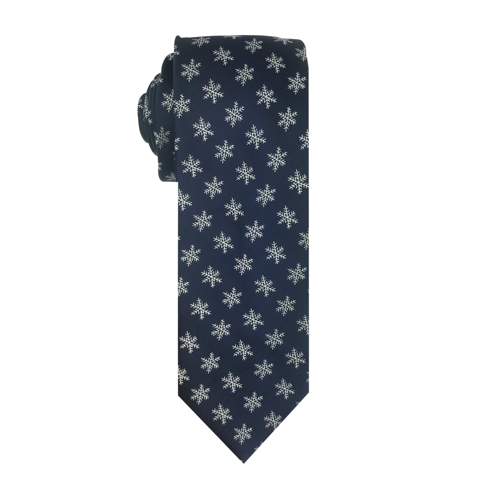 Snowflakes Polyester Necktie, , large image number 0