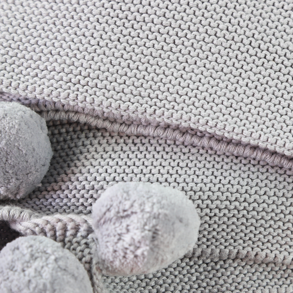 Stripe Throw with Pom Poms, , large image number 2