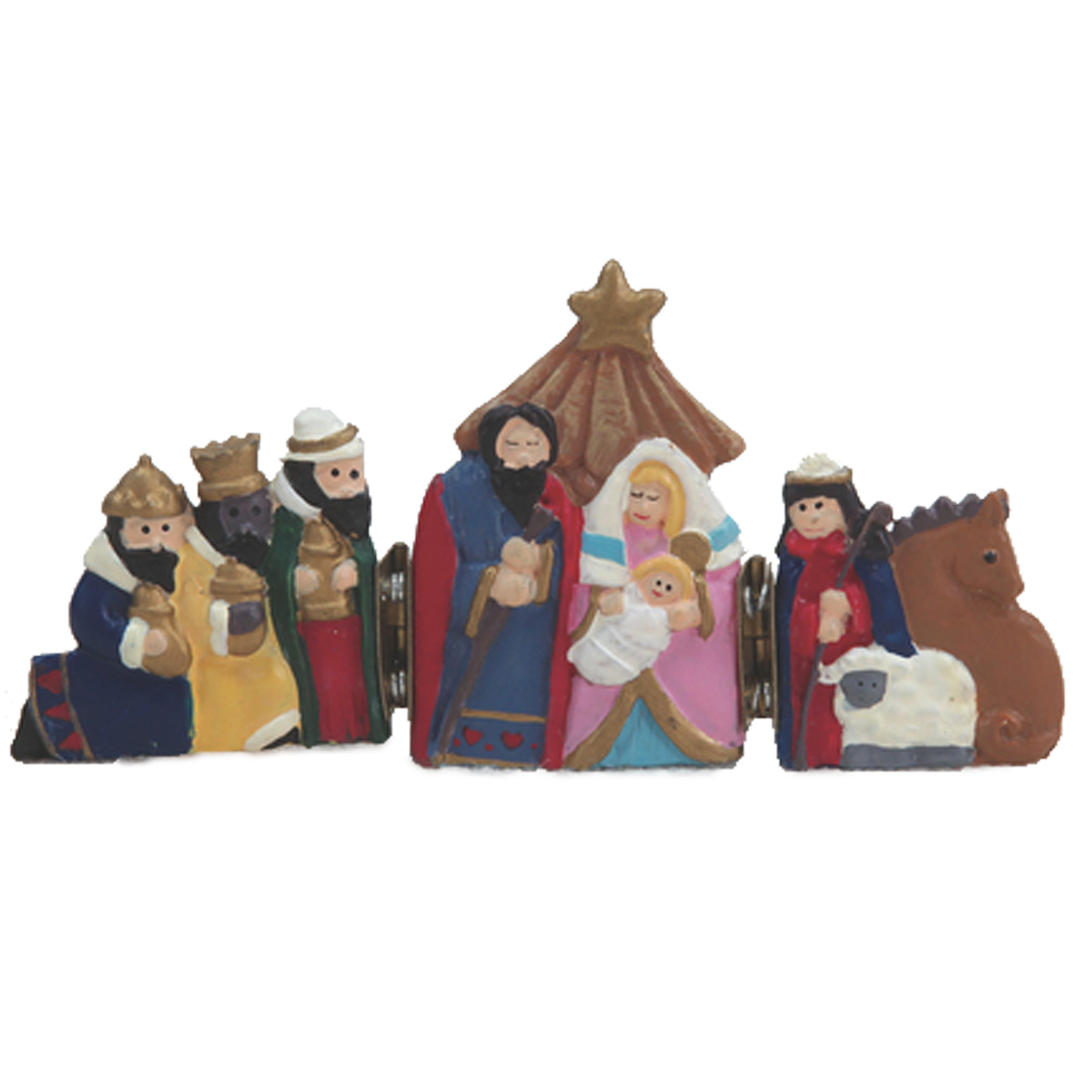 Mini Hinged Resin Nativity
