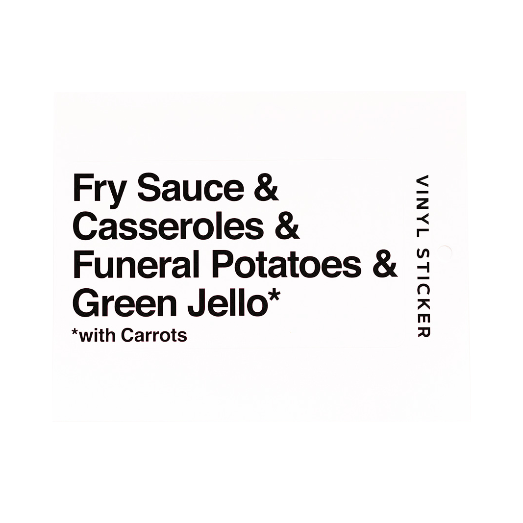 Funeral Potatoes Vinyl Sticker, , large image number 0