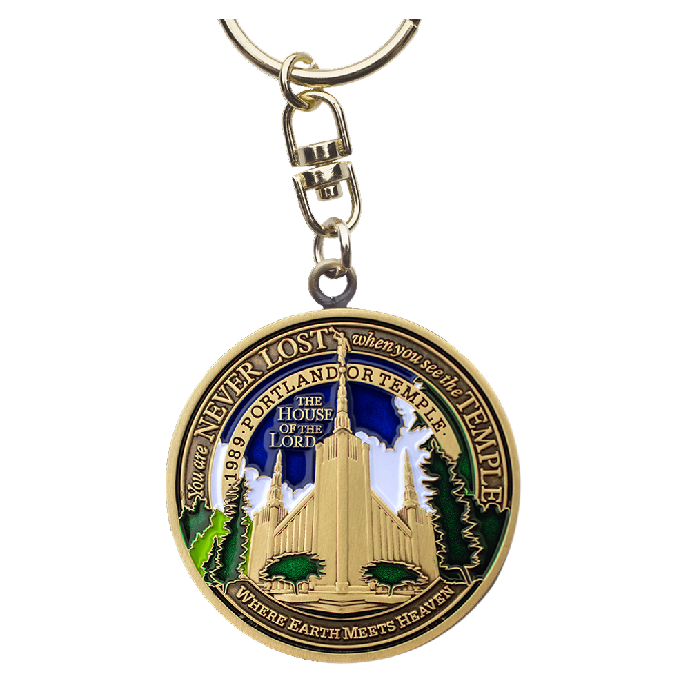Portland Oregon Temple Keyring, , large image number 0