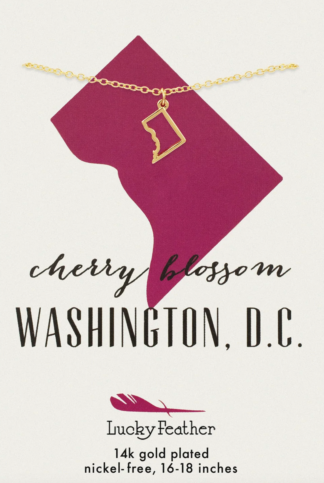 Washington DC State Necklace, , large image number 0