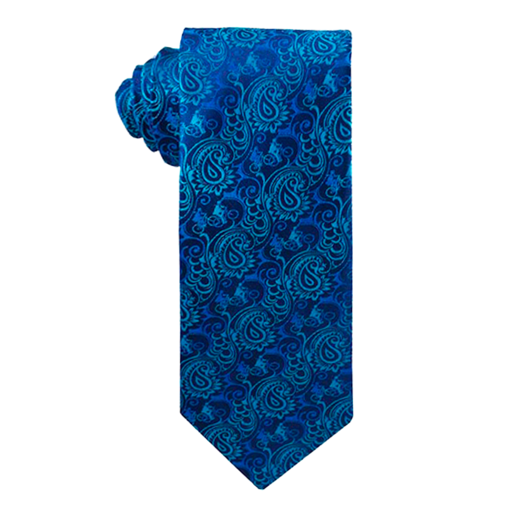 Men's Aqua Blue Missionaries on Bikes Necktie, , large image number 0