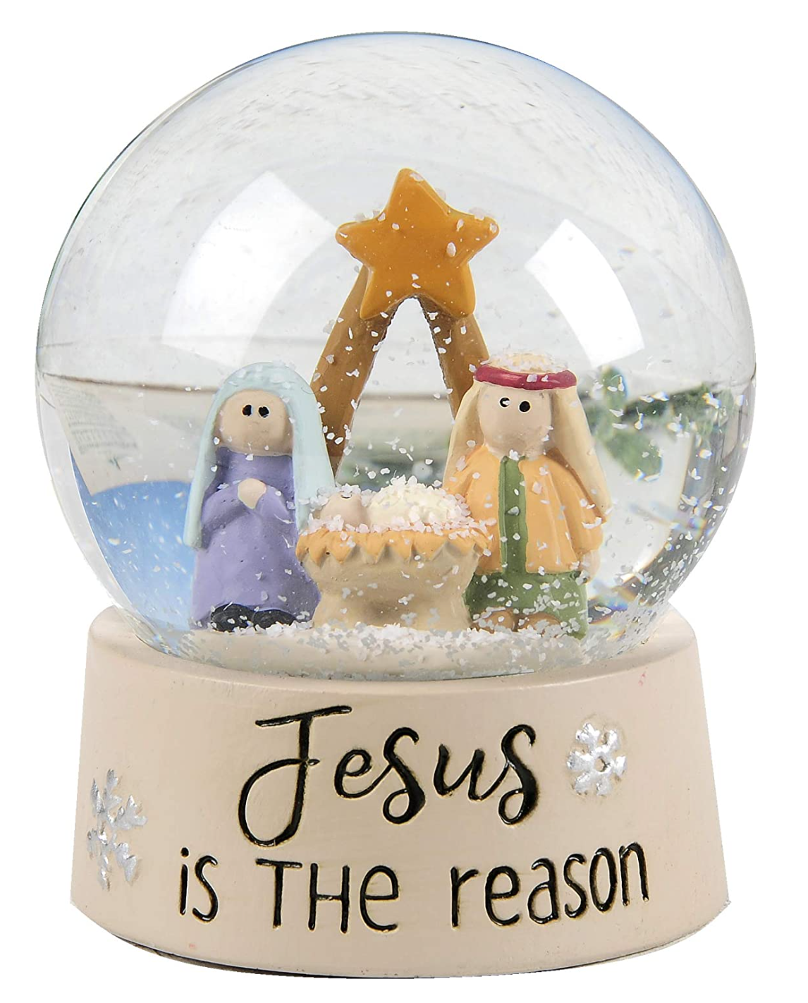 "Jesus Is the Reason" Snow Globe Nativity, , large image number 0