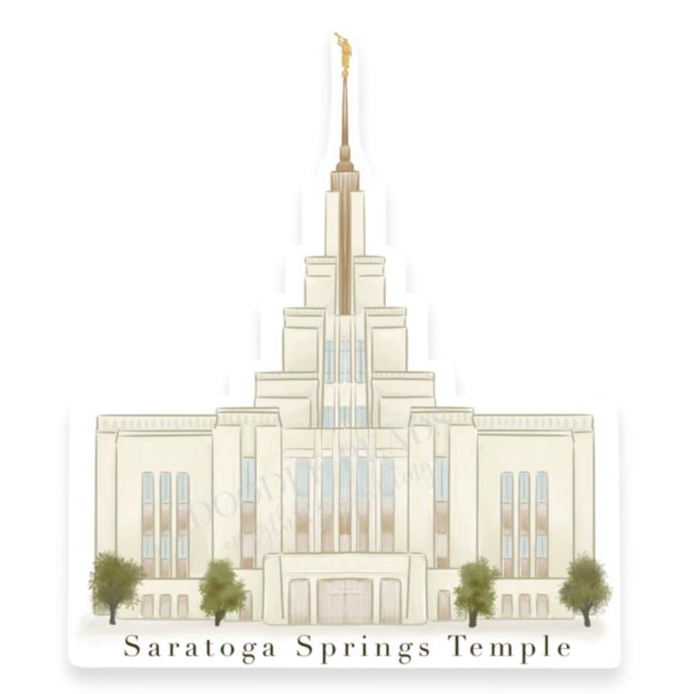 Saratoga Springs Temple Sticker, , large image number 0