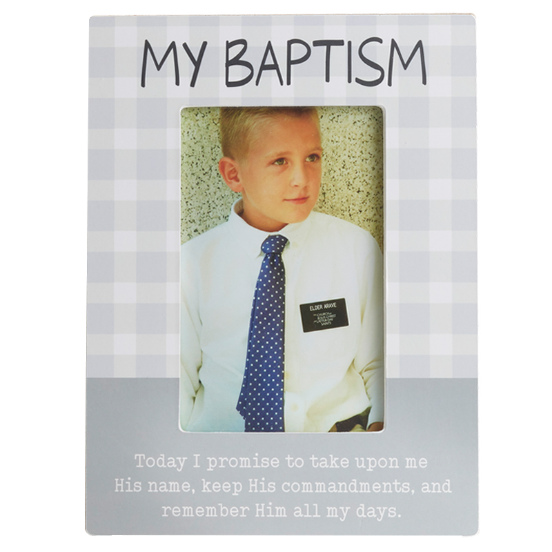 My Baptism Gingham Frame, , large