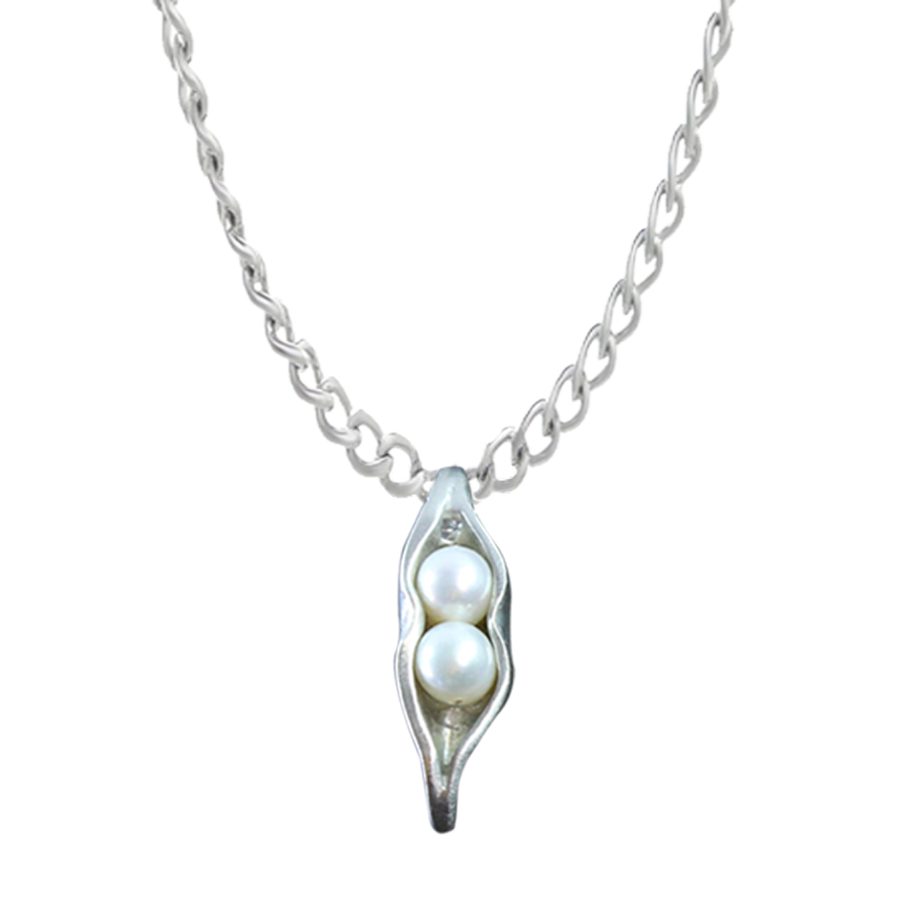 Two Sweet Peas in a Pod Necklace, , large image number 0