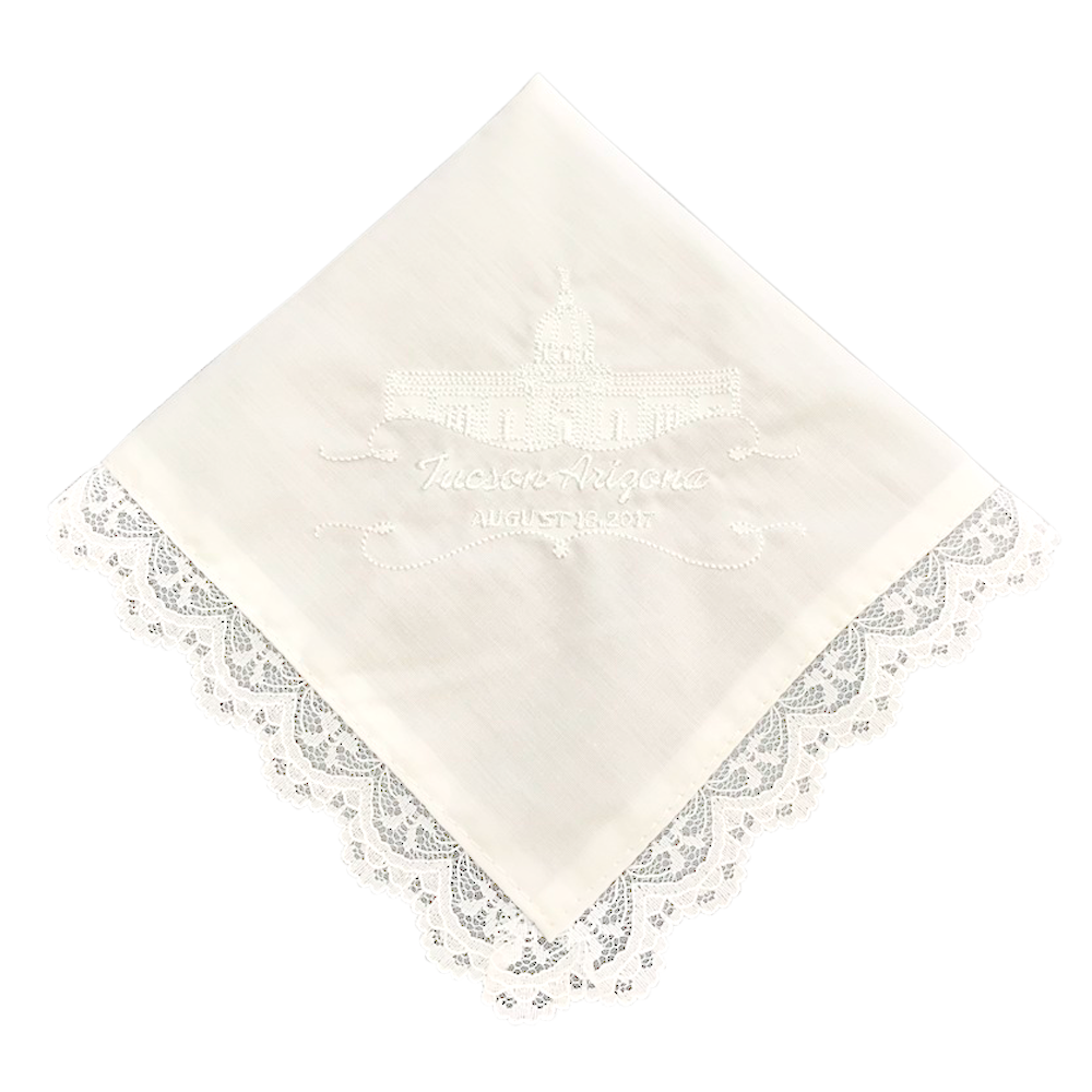 Tucson Temple Lace Temple Handkerchief, , large