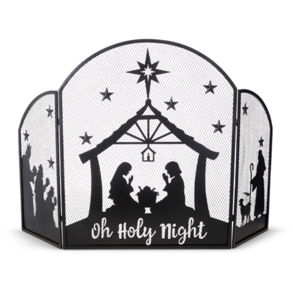 "Oh Holy Night" Firescreen Nativity, , large image number 0