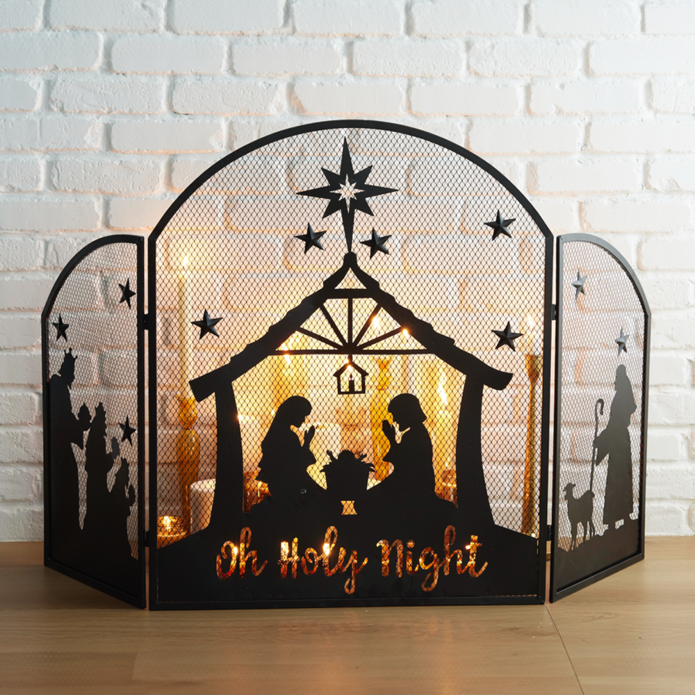 "Oh Holy Night" Firescreen Nativity, , large image number 2