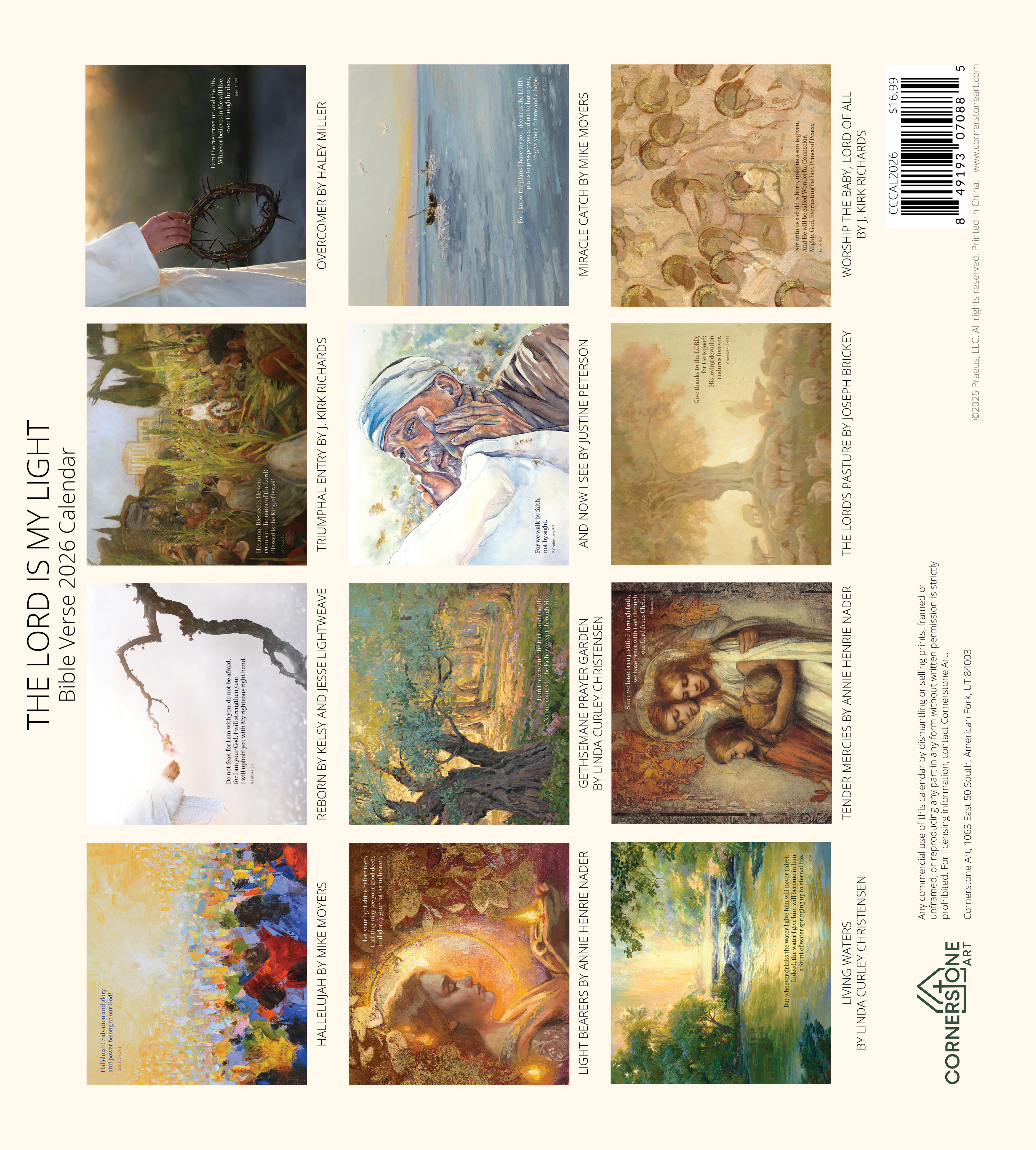 2026 The Lord Is My Light Bible Verse Calendar, , large image number 4