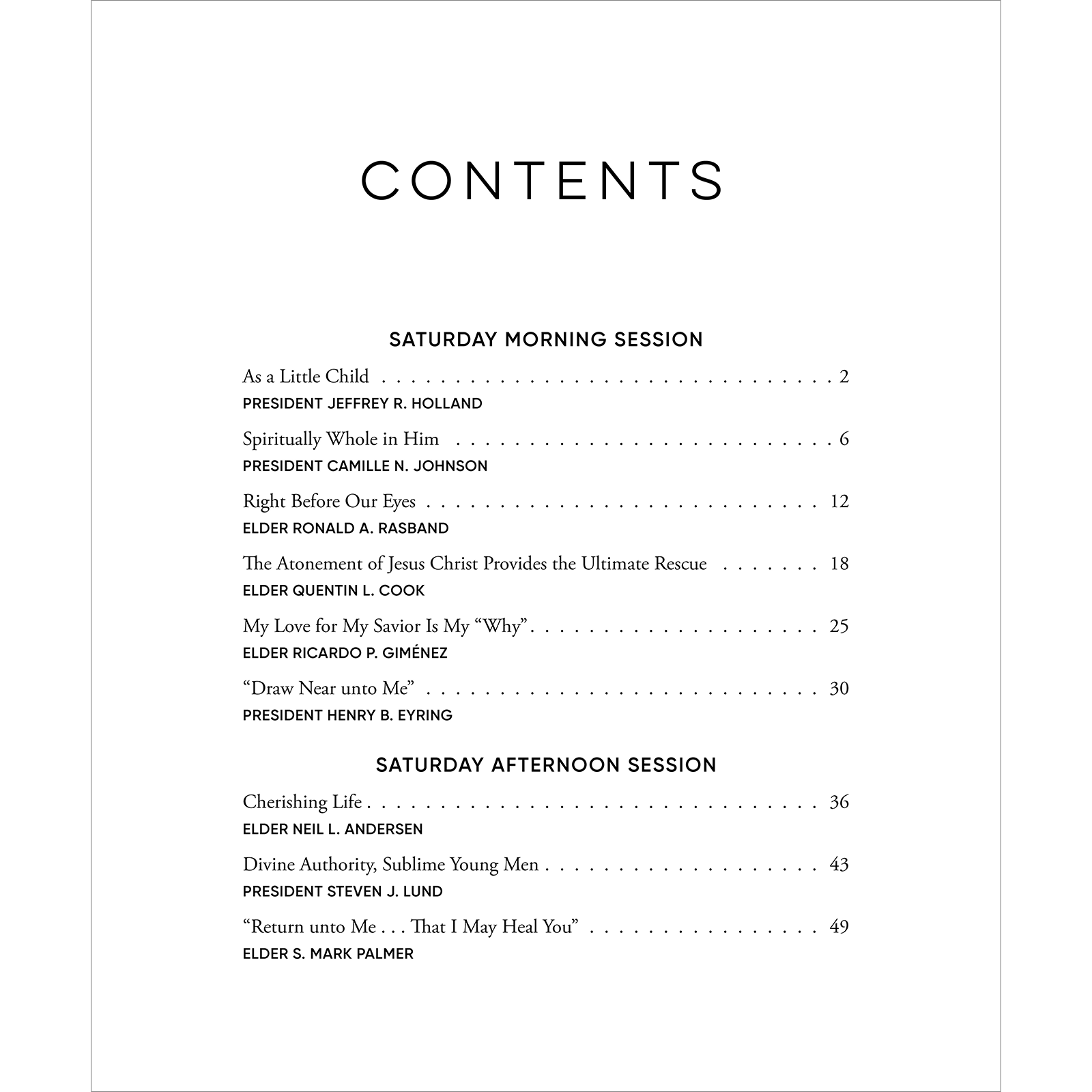 General Conference Addresses, Journal Edition, April 2025, , large image number 1