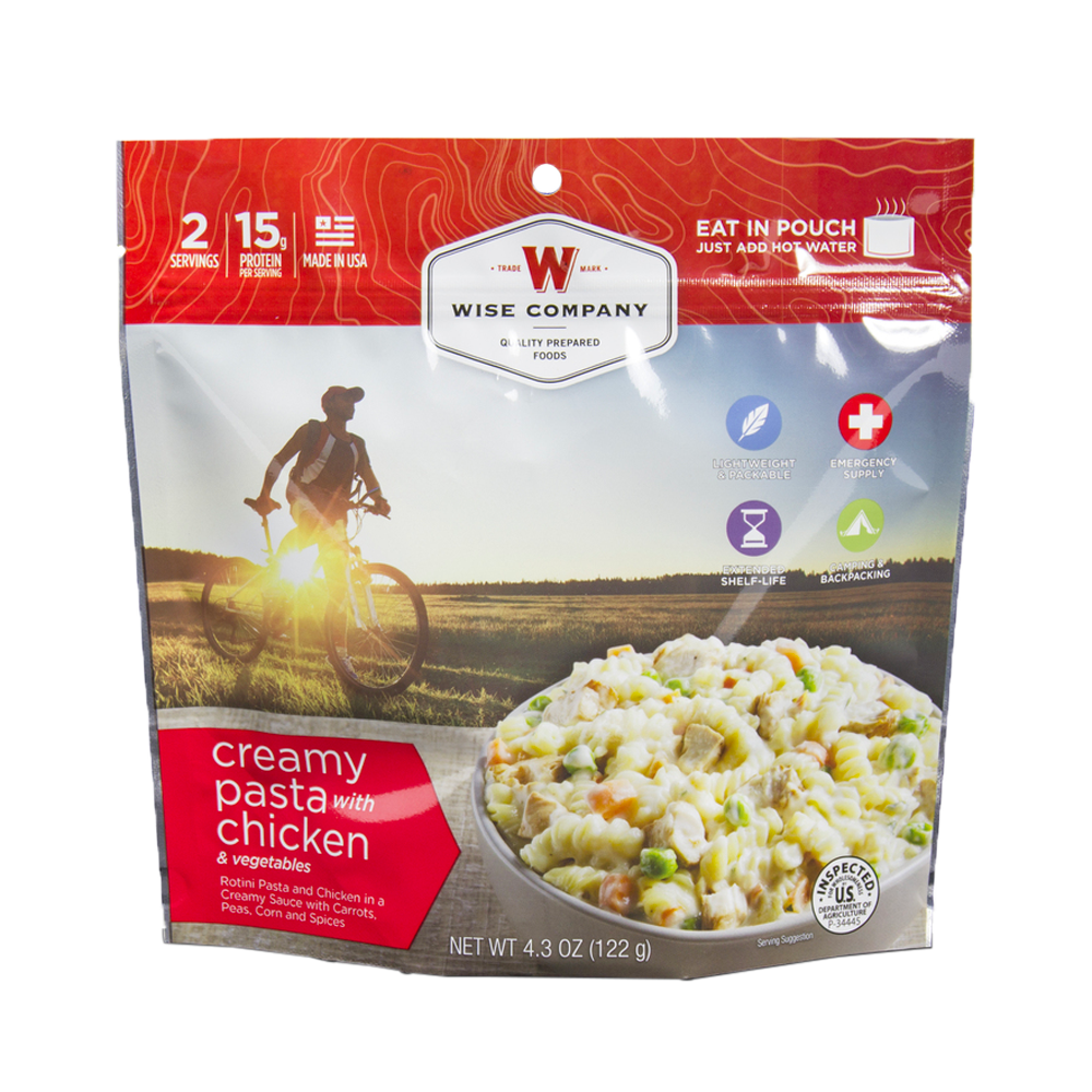 Creamy Pasta with Chicken Camping Pouch