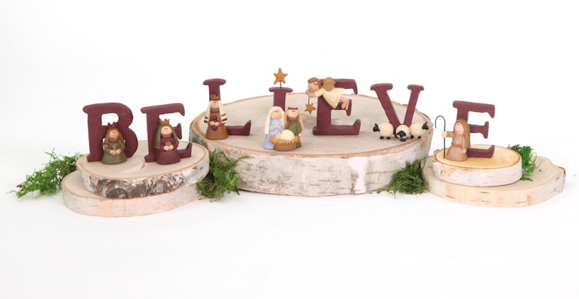"Believe" Resin Nativity Letters, , large