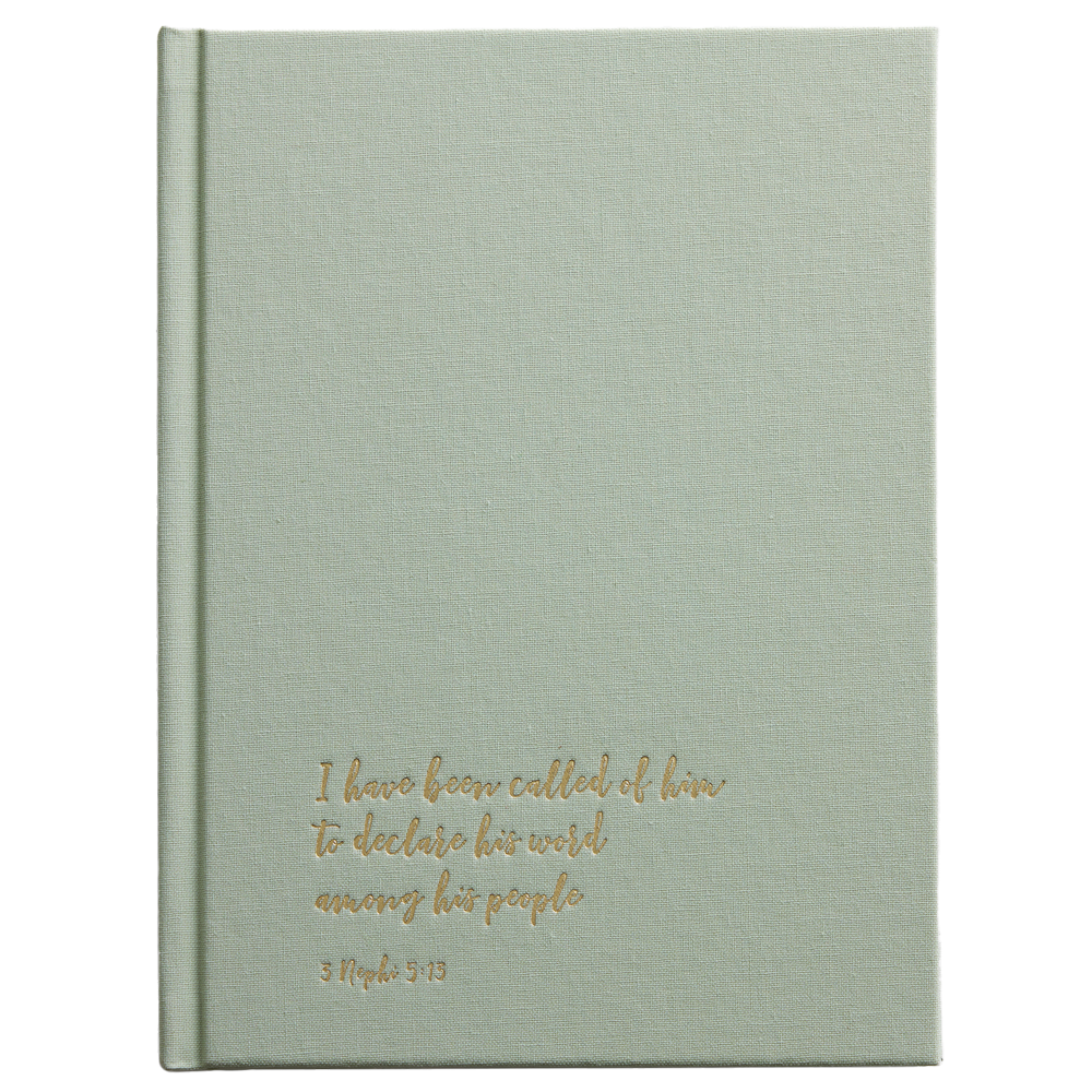 I Have Been Called Sage Green Linen Missionary Journal