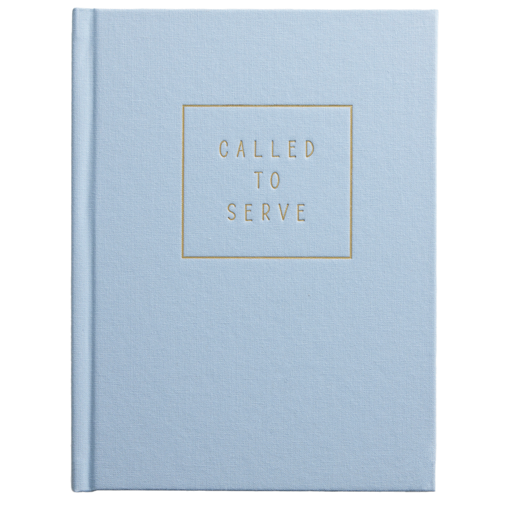 Called to Serve Light Blue Linen Missionary Journal