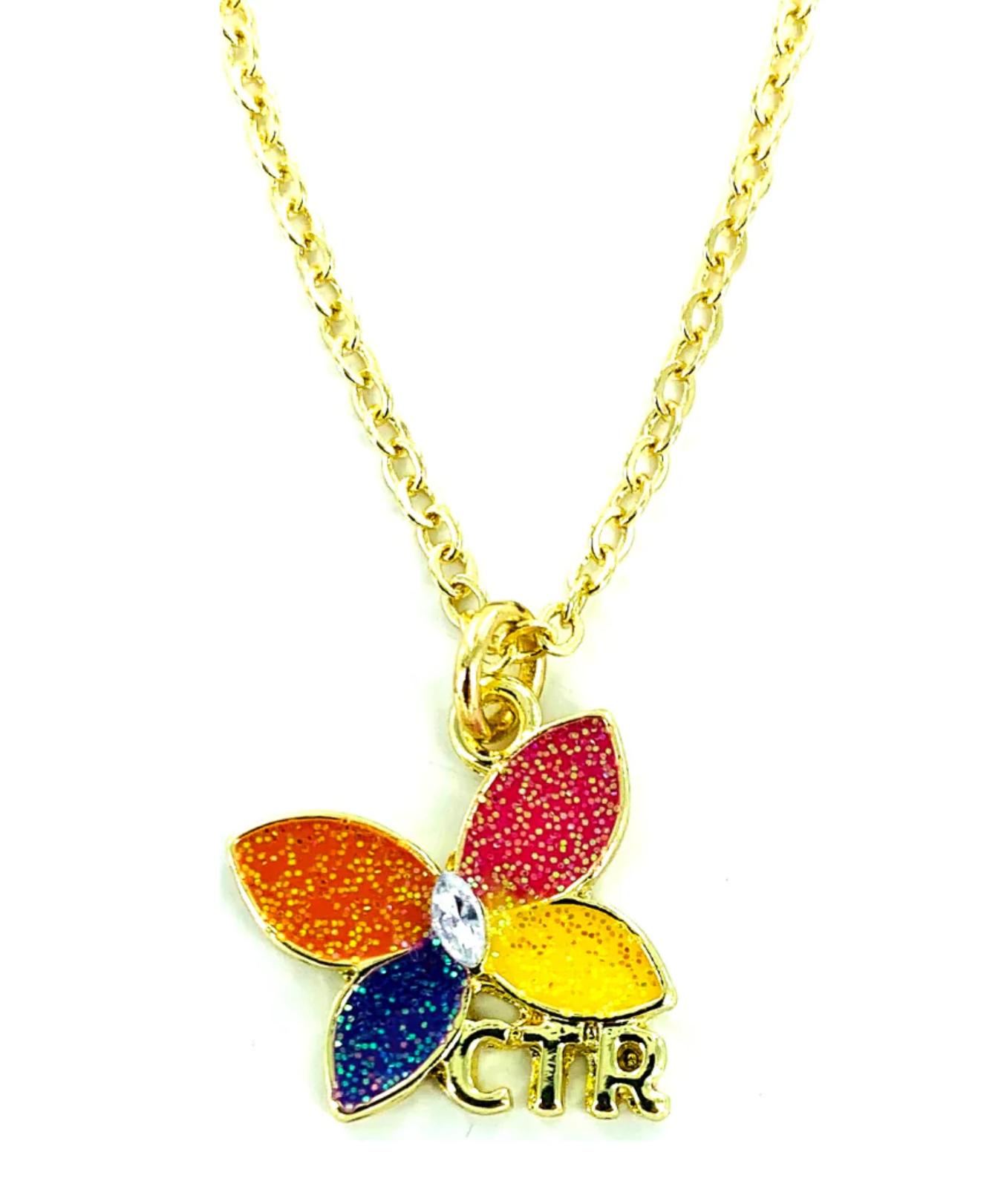 Sparkle Butterfly CTR Necklace, , large