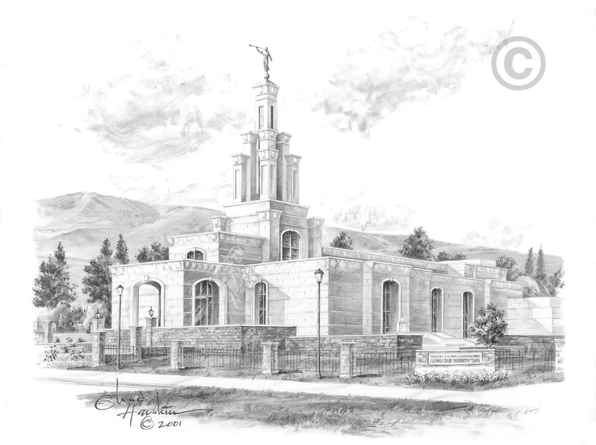 Columbia River Temple Sketch, , large image number 0