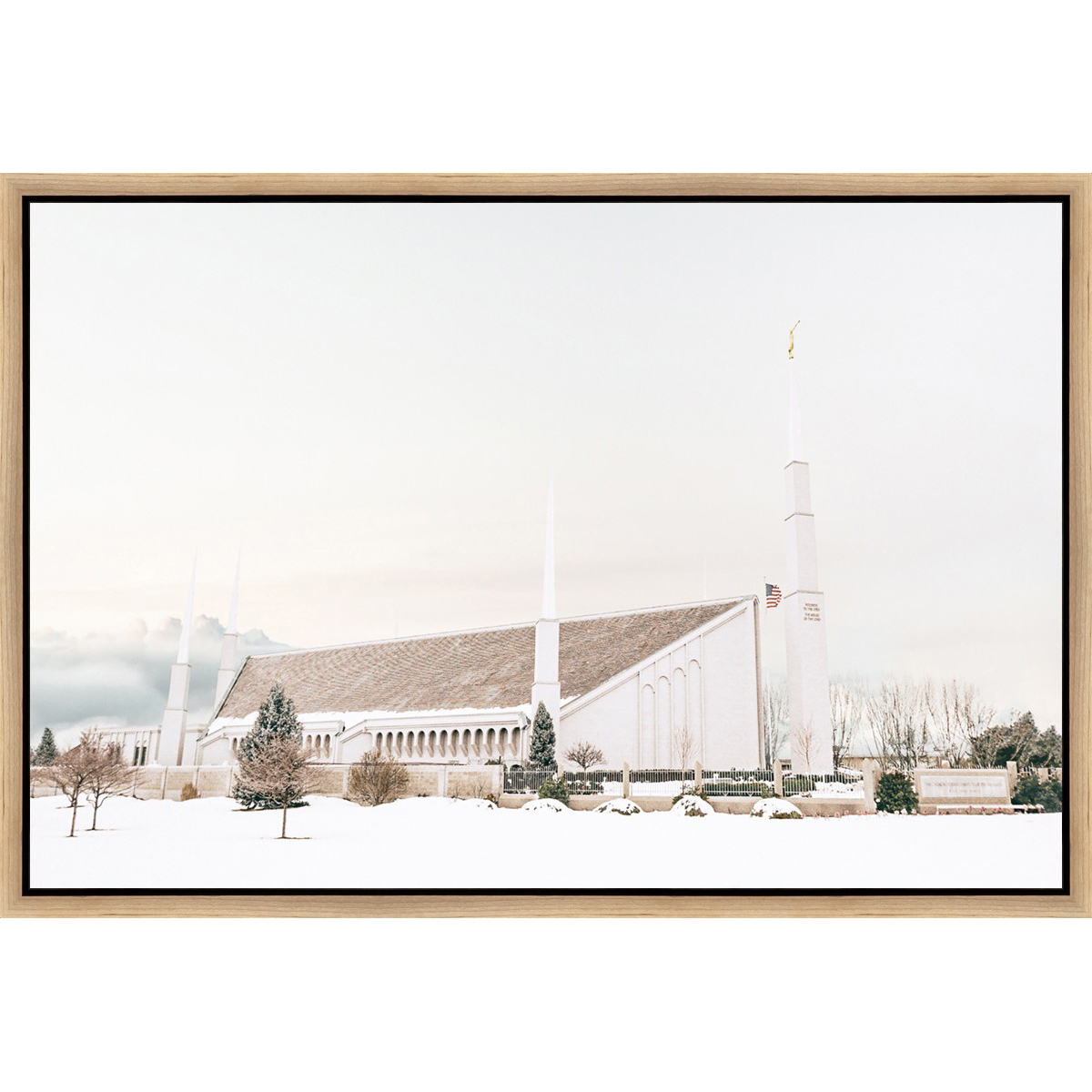 Sweet is the Work, Boise Temple (31.5x21.5 Framed Canvas)