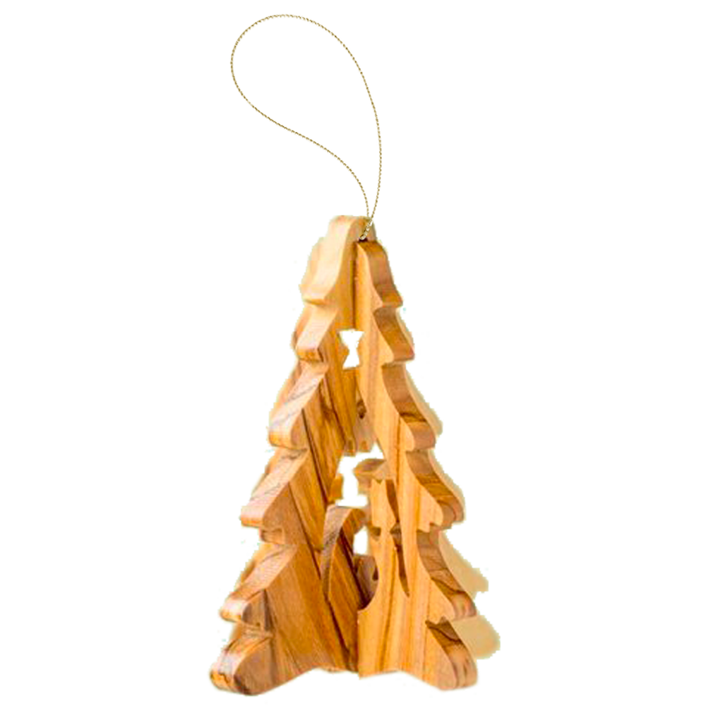 3-D Christmas Tree Nativity Ornament, , large image number 0