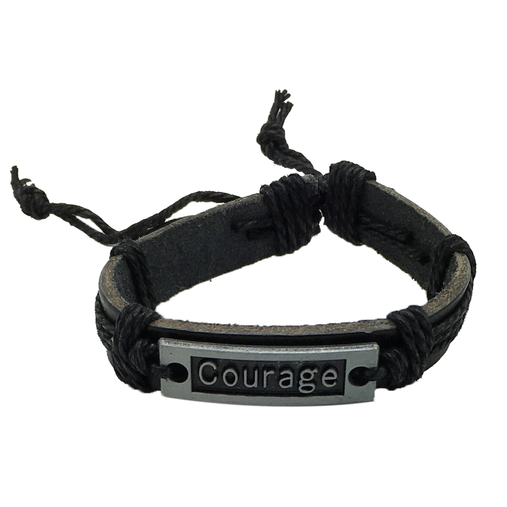 Courage Leather Bracelet